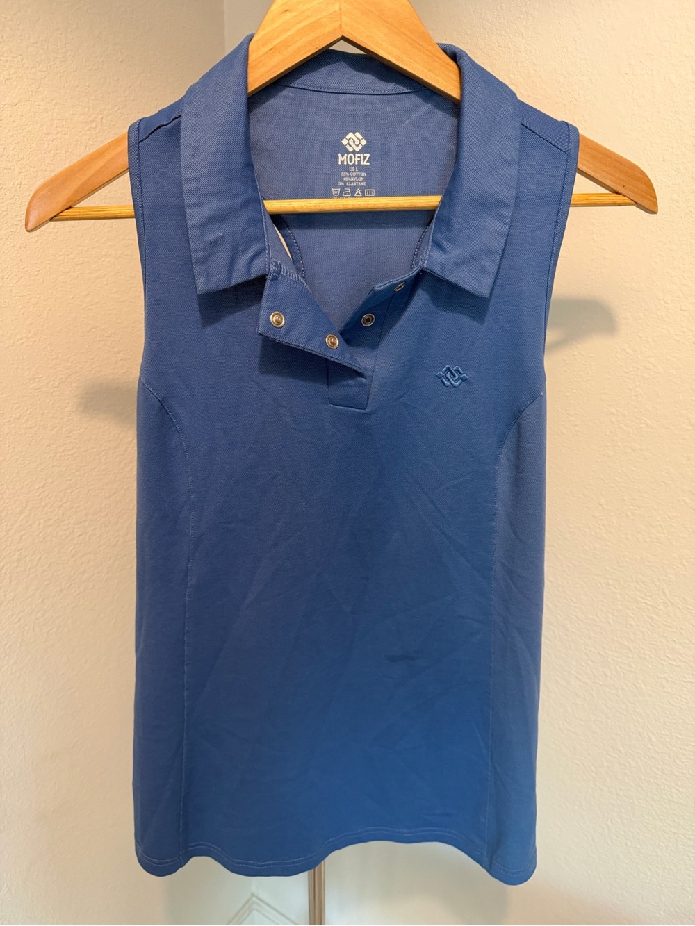 Women's Sleeveless Polo Tennis Workout Golf Tank - Blue